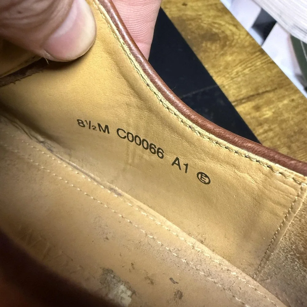 Cole Haan‎ C00066 Tan Leather Derby Dress Shoes Mens 8.5M